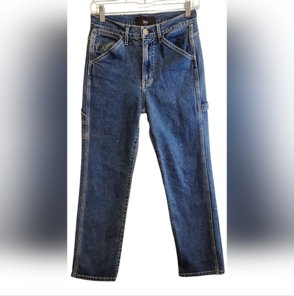 3x1 Rose Carpenter Jeans High Rise Cropped Hester Color